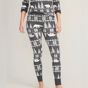 Printed thermal-knit WOMENS pajama bottoms